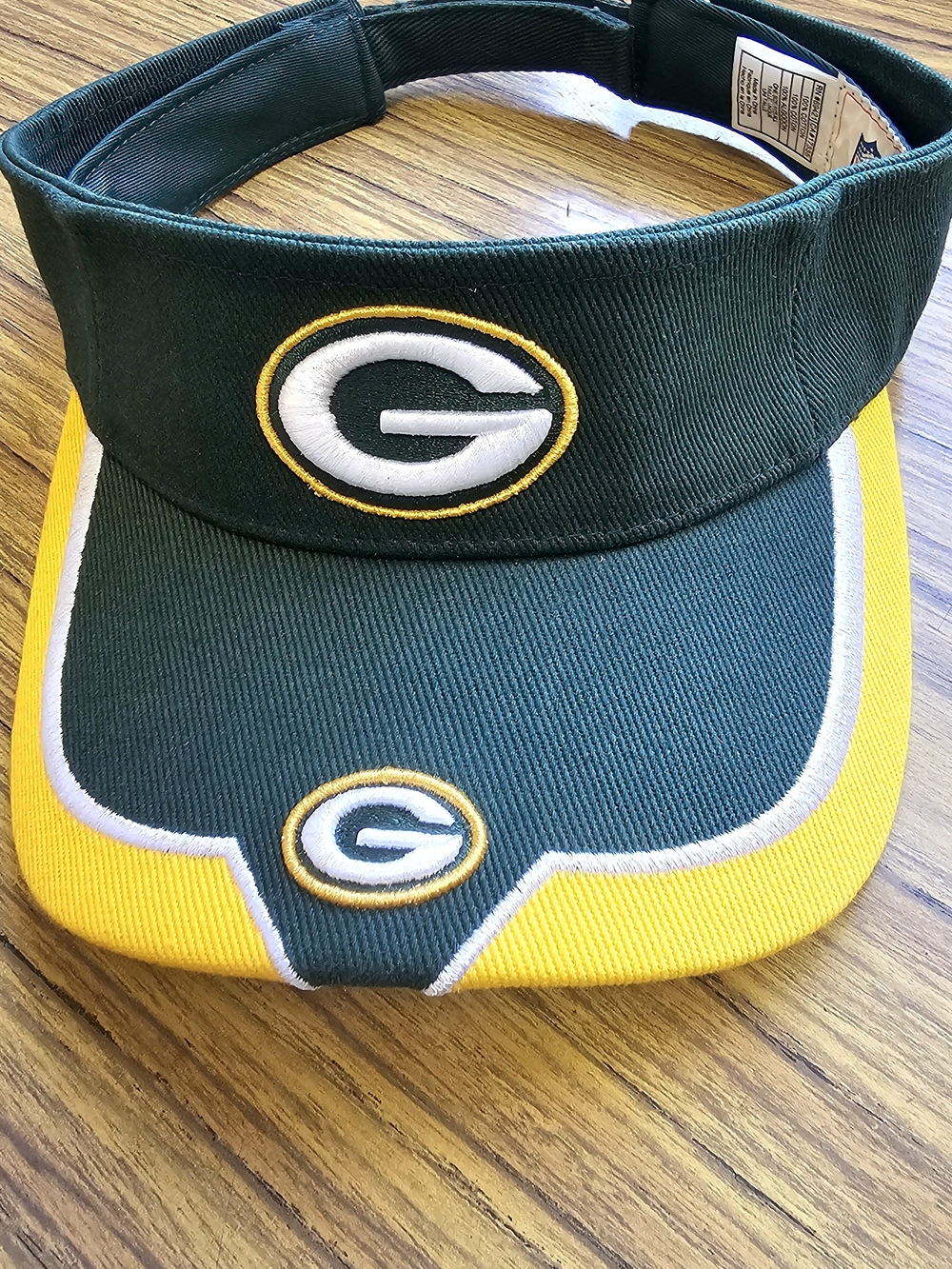 NFL Green Bay Packers Visor in Dark Green, Gold and White